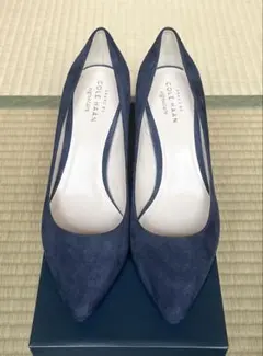美品　コールハーン　パンプス　ゼログランド　スエード　ネイビー　紺　23㎝　6B