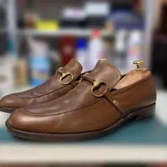 GUCCI ブラウン ローファー ゴールド金具 - メルカリ