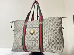 【極美品】グッチ ボストンバッグ シェリーライン GG プラス PVC