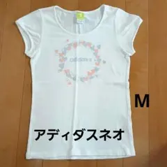 アディダスネオ Tシャツ オフホワイト パフスリーブ Mサイズ 綿100%のサムネイル