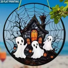ハロウイン　ゴーストとホーンテッドマンション　アクリル看板297　インテリア