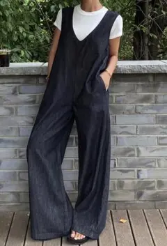 デニムジャンプスーツ