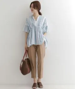 URBANRESEARCHDOORS　ベージュ チノパン ゴムウエスト