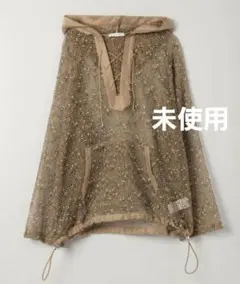 未使用 ジーナシス メランジメッシュアノラックフーディ ブラウン系