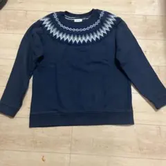 BEAMS ビームス　メンズ ウールセーター Ｍサイズ　紺　トレーナー