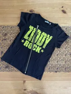 ジディー Tシャツ ☆ 黒 130 140 # ファスナー ◇ ZIDDY ♪のサムネイル