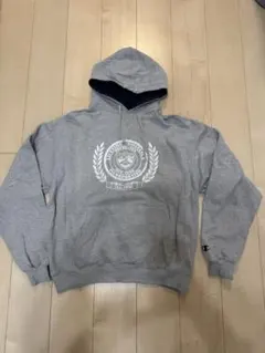 【人気XL】チャンピオン カレッジロゴ パーカー グレー エルサルバドル製 古着