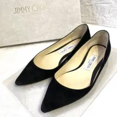✨極美品✨　ジミーチュウ　スエード　黒　フラットシューズ　パンプス　23.5
