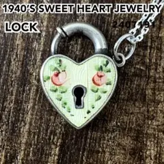 スウィートハートジュエリーローズ 南京錠 シルバーヴィンテージネックレス七宝焼1