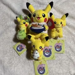 ポケモンセンタートウホク ピカチュウ ぬいぐるみ がんばリボン 