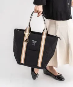 Jolie Joli 2wayキルティングトートバッグ ブラック
