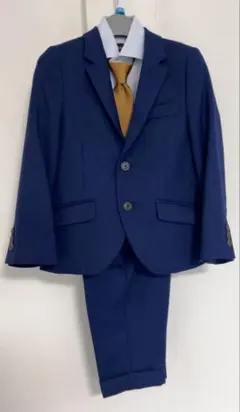 子供スーツ Orobianco ネイビー 120cm ゴールドネクタイ付き