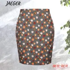 2352.【希少】JAEGER イエガー　ヴィンテージ 花柄タイトスカート L相のサムネイル