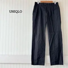 ユニクロ ストレートパンツ 黒 スラックス フォーマル 冠婚葬祭 上品 綺麗め