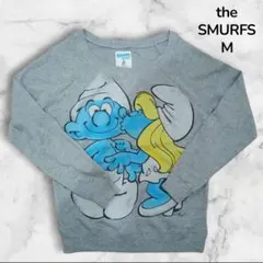 【美品】 the SMURFS トレーナー スウェット M グレー 428