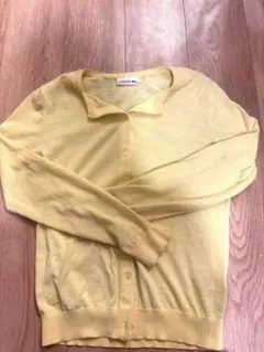 ラコステ　イエローカーディガン