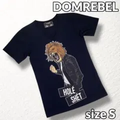 ドムレーベル　海外ブランド　極美品　tシャツ　ライオン　スワロフスキー　メンズS