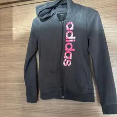 adidas フルジップパーカー 150cm 黒