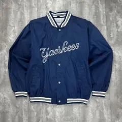 MLB 刺繍チームロゴ ヤンキー ナイロンスタジャン ネイビー L 6811のサムネイル