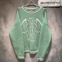 "HCW Heaven Can Wait" ガーゴイル ライトグリーンニット Sのサムネイル