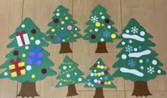 壁面飾り　ツリー　12月　クリスマス　-2- 保育　壁面