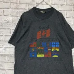 USA製90sヴィンテージTシャツ！シングルステッチ　グレー半袖古着　L 16