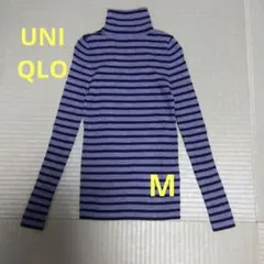 UNIQLO　ボーダータートルネックセーター　M