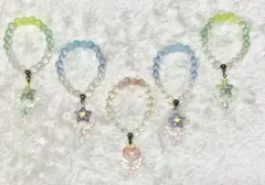 カラフルビーズのブレスレット5個セット