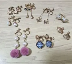 イヤリング 8個セット まとめ売り 可愛い ゴールドカラー