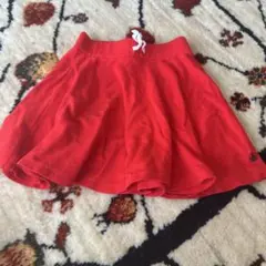 プチバトー赤いフレアスカート 104cm