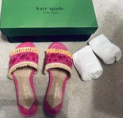 新品kate spadeケイトスペイドビーズピンクサンダル8定価35568円のサムネイル