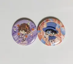 名探偵コナン 缶バッジ 灰原哀　怪盗キッド(コナン)　くら寿司コラボ