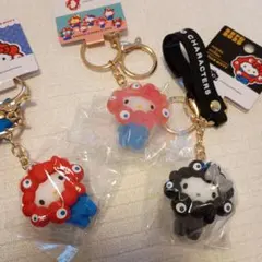 キティキーホルダー 3個セット（黒＆クリア＆ノーマル）