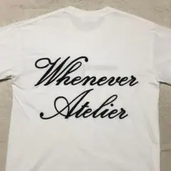 【匿名配送】Whenever Atelier ビッグロゴ刺繍 半袖Tシャツ 白
