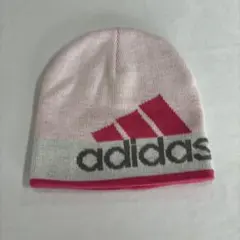 adidas ニット帽 ピンク・グレー