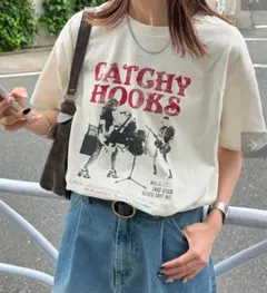 【ユニセックス】ヴィンテージロックTシャツ　チャオパニック