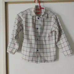 チェック柄 長袖シャツ130ネル生地