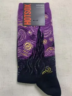 HOTSox アーティストシリーズ ゴッホ　星月夜ソックス　靴下　レディース