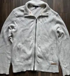 Burberry London ジップアップニット ノバチェック グレー Lのサムネイル