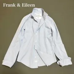 ✨美品Frank＆EileenBARRYオープンカラーシャツ白シワ加工ハート刺繍