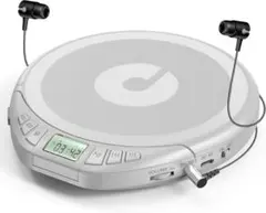 ポータブル CDプレーヤー 小型 イヤホン付 持ち運び 便利
