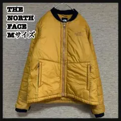 【ノースフェイス】中綿ジャケット　ウコン色茶色　刺繍　エクセルロフトH2