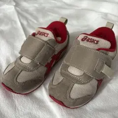 asics ベージュ/レッド スニーカー