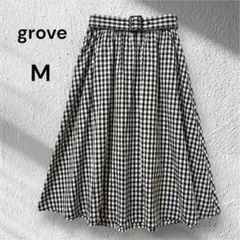 グローブ ロングフレアスカート ロングスカート Mサイズ チェック柄