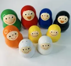 いろっぴ　マトリョーシカ　こどもちゃれんじ　キャラクター 9個セット　知育玩具
