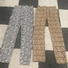海外製　豹柄&ゼブラ柄ストレッチパンツ