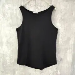 ✨綿100％✨ クラシカルエルフ L カットソー ノースリーブ シンプル 黒