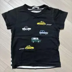 familiar 車刺繍 Tシャツ 100