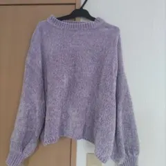 アースミュージック＆エコロジー　モールニット　紫