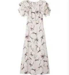 2025SNIDEL Sustainableリボンプリントワンピース